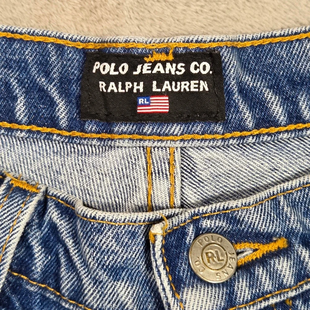 Polo Jeans Co Ralph Lauren Mens 34 Denim Shorts Blue Medium Wash Relaxed Fit Y2k